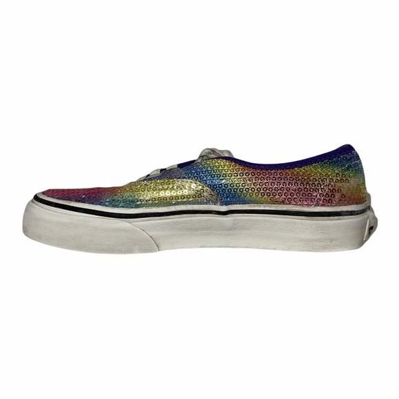 Vans Rainbow Sequin Fun Embellished Sneakers 2.5 - Picture 4 of 10